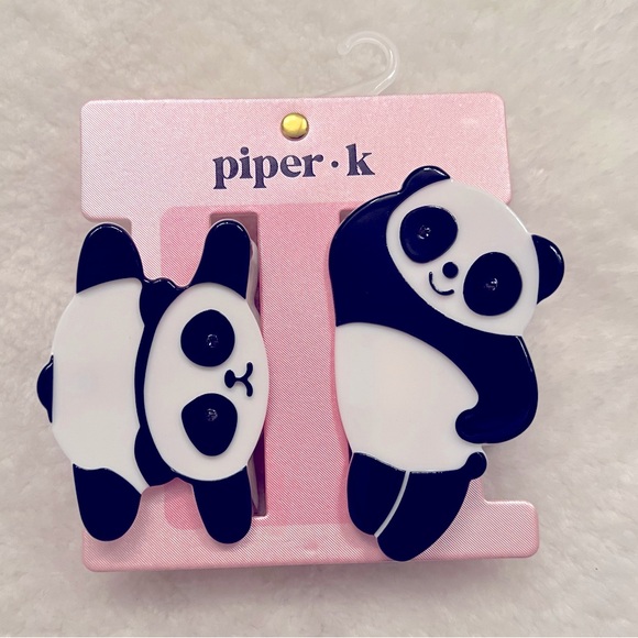 Piper K Accessories - Piper K Panda Bear Claw Hair Clips New With Tags